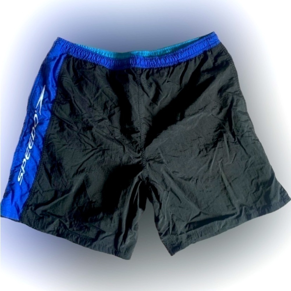 Speedo Black Logo Swim Trunks Size Large